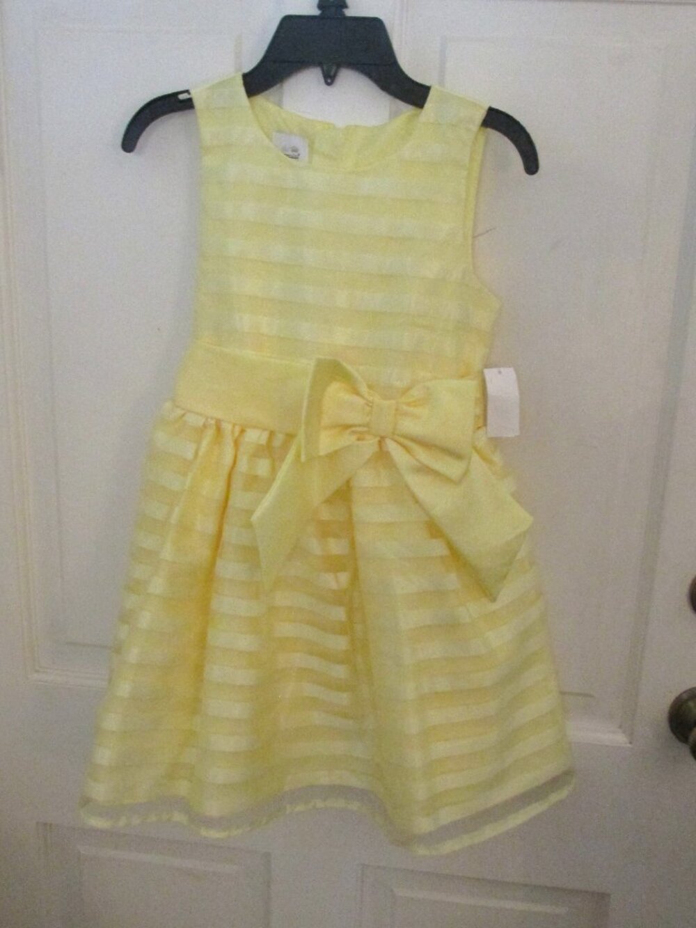Sears Special Editions Girls Size 8 Yellow Striped Dress New